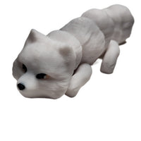 Fleximech Mini Arctic Fox 2.5" Articulated 3d Printed Flexible Forest Animals Fidget Toy Figure