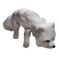 Fleximech Mini Arctic Fox 2.5" Articulated 3d Printed Flexible Forest Animals Fidget Toy Figure