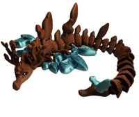 FlexiMech Leafy Sea Dragon 14" Long Flexible Fully Articulated 3d Printed Fidget Toy