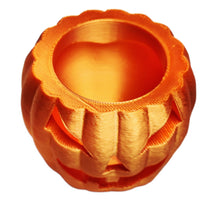 FlexiMech Jackolantern Pumpkin Tealight Lamp 3.5"Tall Sculpture Bone White Tealight Cover Candle Holder