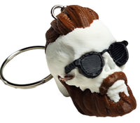 Fleximech Bearded Skulls Collection Of Various Human Skeleton Skull 3D Printed Keychains