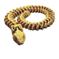 Fleximech articulated rattlesnake fidget toy gold