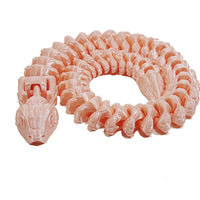 Fleximech articulated rattlesnake fidget toy cotton candy pink