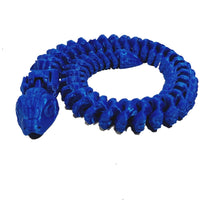 Fleximech articulated rattlesnake fidget toy cobalt blue
