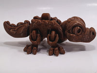 Flexi-Mech Hungry Walking Crocodile Mechanical Articulated 3d Printed Fidget Toy Ebony Brown