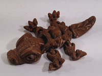 Flexi-Mech Hungry Walking Crocodile Mechanical Articulated 3d Printed Fidget Toy Ebony Brown