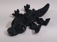Flexi-Mech Hungry Walking Crocodile Mechanical Articulated 3d Printed Fidget Toy Onyx Black