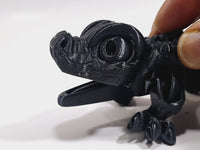 Flexi-Mech Hungry Walking Crocodile Mechanical Articulated 3d Printed Fidget Toy Onyx Black