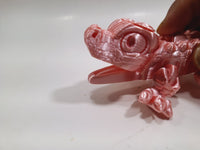 Flexi-Mech Hungry Walking Crocodile Mechanical Articulated Cotton Candy Pink 3D Printed Fidget Toy