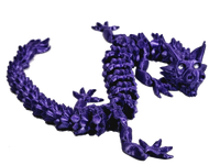 Flexi-Mech Dymond Eyez Royal Elite Dragon Fully Articulated 3d Printed Fidget Toy Bling Choose Color