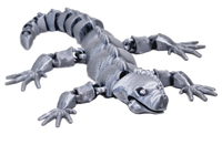 Flexi-Mech Iguana Dymond Eyez Articulated 3d Printed Fidget Toy Choose Your Color And Size