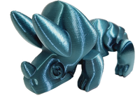 FlexiMech Triceratops Fully Articulated 3d Printed Fidget Figure Dinosaur Toy