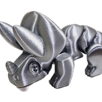 FlexiMech Triceratops Fully Articulated 3d Printed Fidget Figure Dinosaur Toy