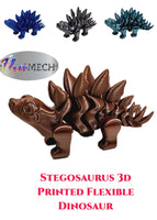 Flexi-Mech Stegosaurus Fully Articulated 3d Printed Fidget Figure Dinosaur Toy