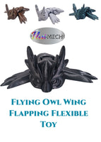 Flexi-Mech Flying Owl Fully Articulated & Mechanical 3d Printed Fidget Figure Bird Toy