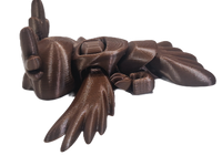 Flexi-Mech Flying Owl Fully Articulated & Mechanical 3d Printed Fidget Figure Bird Toy
