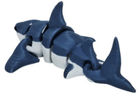 FlexiMech Great White Shark Baby 3D Printed 2.5" Articulated Realistic Ocean Predator Fidget Toy
