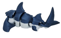 FlexiMech Great White Shark Baby 3D Printed 2.5" Articulated Realistic Ocean Predator Fidget Toy