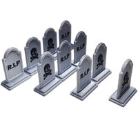 FlexiMech Mini Tombstones 1" Detailed 3d Ptrinted Graveyard Headstone Set Of 10