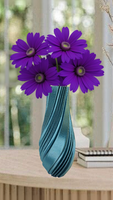 Elegant Modern Spiral Twist 3d Printed Vase 7" Minimalist Decor Choose Color