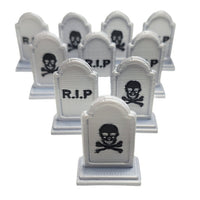 FlexiMech Mini Tombstones 1" Detailed 3d Ptrinted Graveyard Headstone Set Of 10