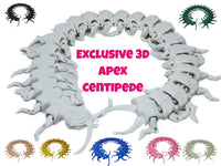 Exclusive3D Diamondback Centipede 17" Articulated 3d Printed Insect Toy