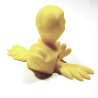 Flexi-Mech Rubber Duck Yellow 3d Printed Mechanical Flapping Toy
