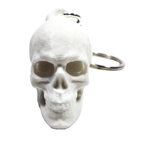 Flexi Keychainz Skeleton Detailed 3d Skull Silver Tone KeyChain Choose Color