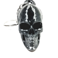 Fleximech Skeleton Detailed 3d Skull Silver Tone KeyChain Choose Color