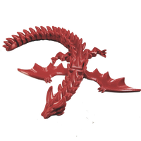 FlexiMech War Dragon Fully Articulated 3d Printed Mechanical Toy Choose Color