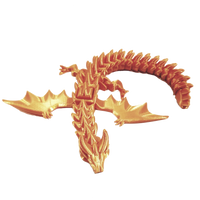 FlexiMech War Dragon Fully Articulated 3d Printed Mechanical Toy Choose Color