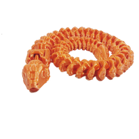 Flexi-Mech RattleSnake Fully Articulated Mechanical 3d Printed Fidget Toy Choose Color