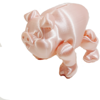 Flexi-Mech Piggy Bank Articulated Pig Functional 3d Printed Kids Toy Bank Choose A Color