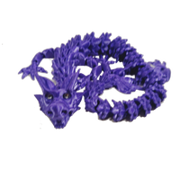 Flexi-Mech Dymond Eyez Royal Elite Dragon Fully Articulated 3d Printed Fidget Toy Bling Choose Color