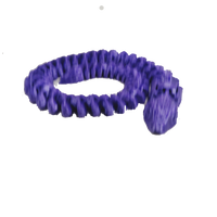 Flexi-Mech RattleSnake Fully Articulated Mechanical 3d Printed Fidget Toy Choose Color