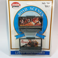 Model Power #700 HO Scale Lited Poster Billboards Set Of 2 Billboard Working Lighted Structures