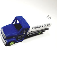 Wheelz Of NY Navy Blue Transport White Tanker Lime Green Rims 3D Printed 6" Truck