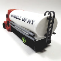 Wheelz Of NY Crimson Red Transport White Tanker Lime Green Rims 3D Printed 6" Truck