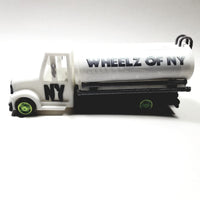 Wheelz Of NY Eggshell White Transport White Tanker Lime Green Rims 3D Printed 6" Truck