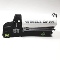 Wheelz Of NY Pitch Black Transport White Tanker Lime Green Rims 3D Printed 6" Truck