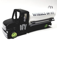 Wheelz Of NY Pitch Black Transport White Tanker Lime Green Rims 3D Printed 6" Truck