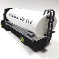 Wheelz Of NY Pitch Black Transport White Tanker Lime Green Rims 3D Printed 6" Truck
