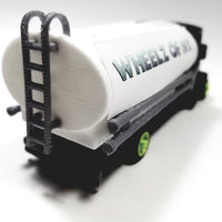 Wheelz Of NY Pitch Black Transport White Tanker Lime Green Rims 3D Printed 6" Truck