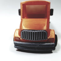 Wheelz Of NY Mandarin Orange Transport White Tanker Lime Green Rims 3D Printed 6" Truck