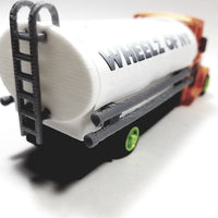 Wheelz Of NY Mandarin Orange Transport White Tanker Lime Green Rims 3D Printed 6" Truck