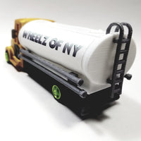 Wheelz Of NY Yellow Gold Transport White Tanker Lime Green Rims 3D Printed 6" Truck