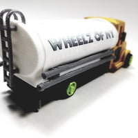 Wheelz Of NY Yellow Gold Transport White Tanker Lime Green Rims 3D Printed 6" Truck