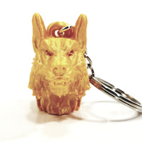 FlexiMech Werewolf Detailed 3d Wolf Head Keychain Silver Tone Keyring Choose Color