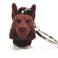 FlexiMech Werewolf Detailed 3d Wolf Head Keychain Silver Tone Keyring Choose Color