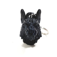 FlexiMech Werewolf Detailed 3d Wolf Head Keychain Silver Tone Keyring Choose Color